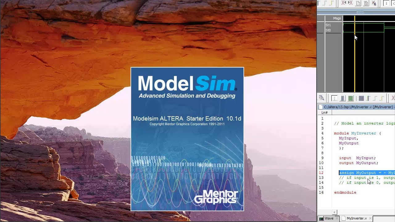 ModelSim Tutorial – Write Complie and Simulate Verilog
