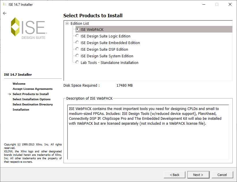 xilinx ise 14.7 webpack licesne